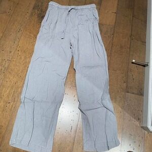 Baggy Wide Leg Old Navy grey linen trousers Size S